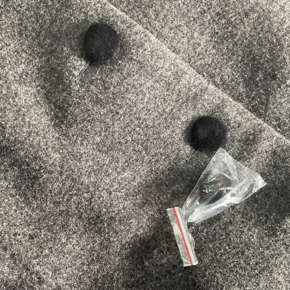 Hooded Long Wool Winter Coat with Velvet Lined Hood and Cuffs (size 12/large) - Picture 10 of 11